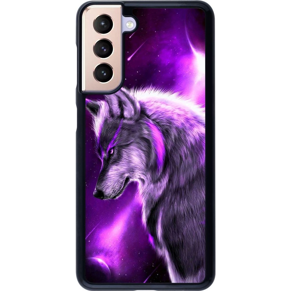 Coque Samsung Galaxy S21 5G - Purple Sky Wolf