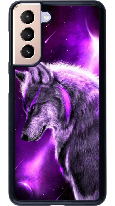 Coque Samsung Galaxy S21 5G - Purple Sky Wolf