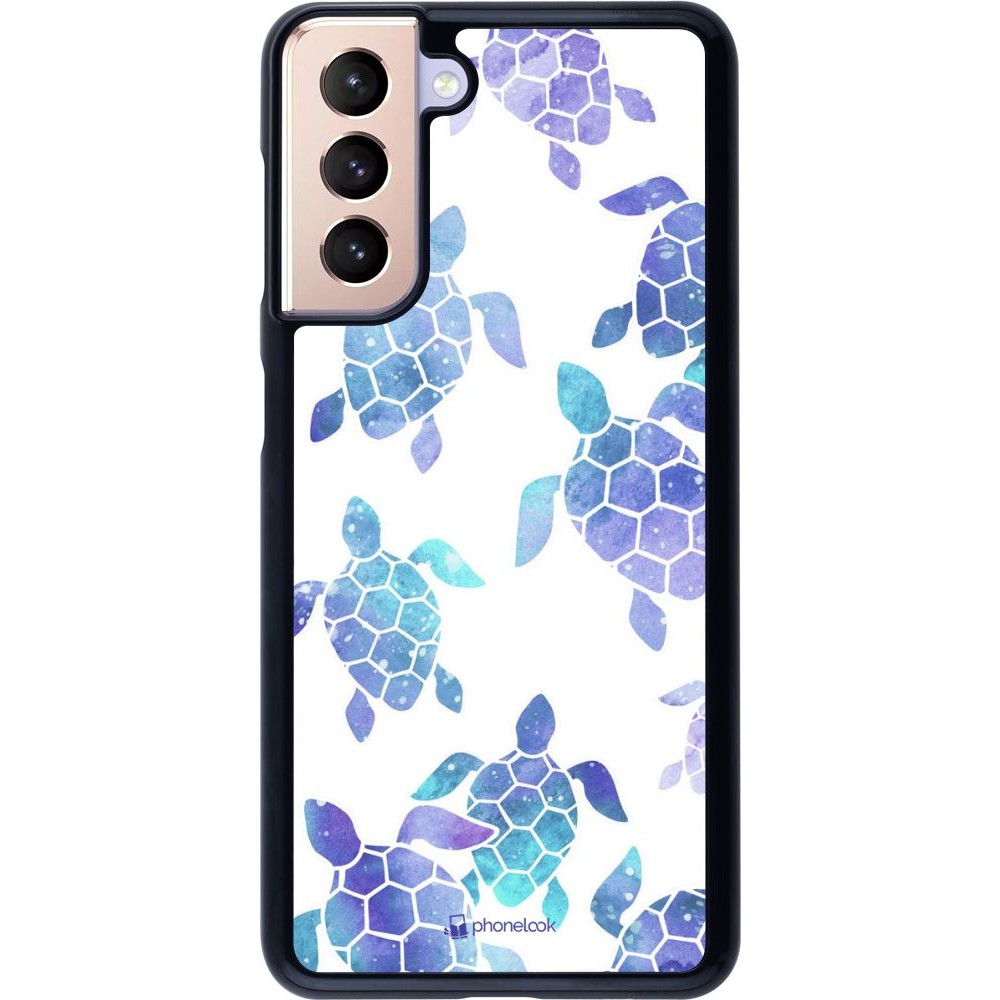 Coque Samsung Galaxy S21 5G - Turtles pattern watercolor