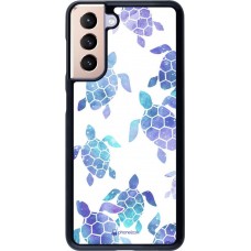 Coque Samsung Galaxy S21 5G - Turtles pattern watercolor