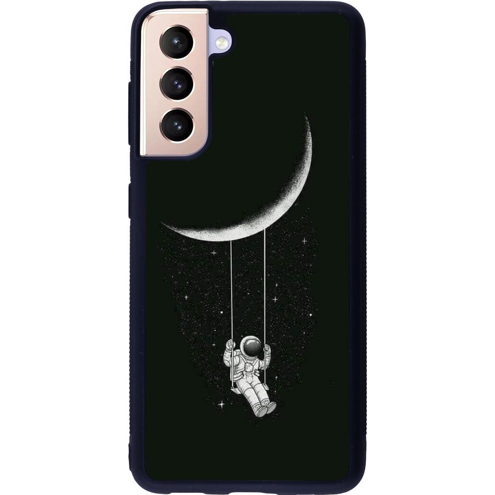 Coque Samsung Galaxy S21 5G - Silicone rigide noir Astro balançoire