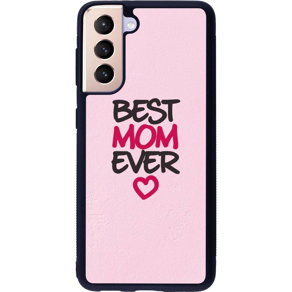 Coque Samsung Galaxy S21 5G - Silicone rigide noir Best Mom Ever 2