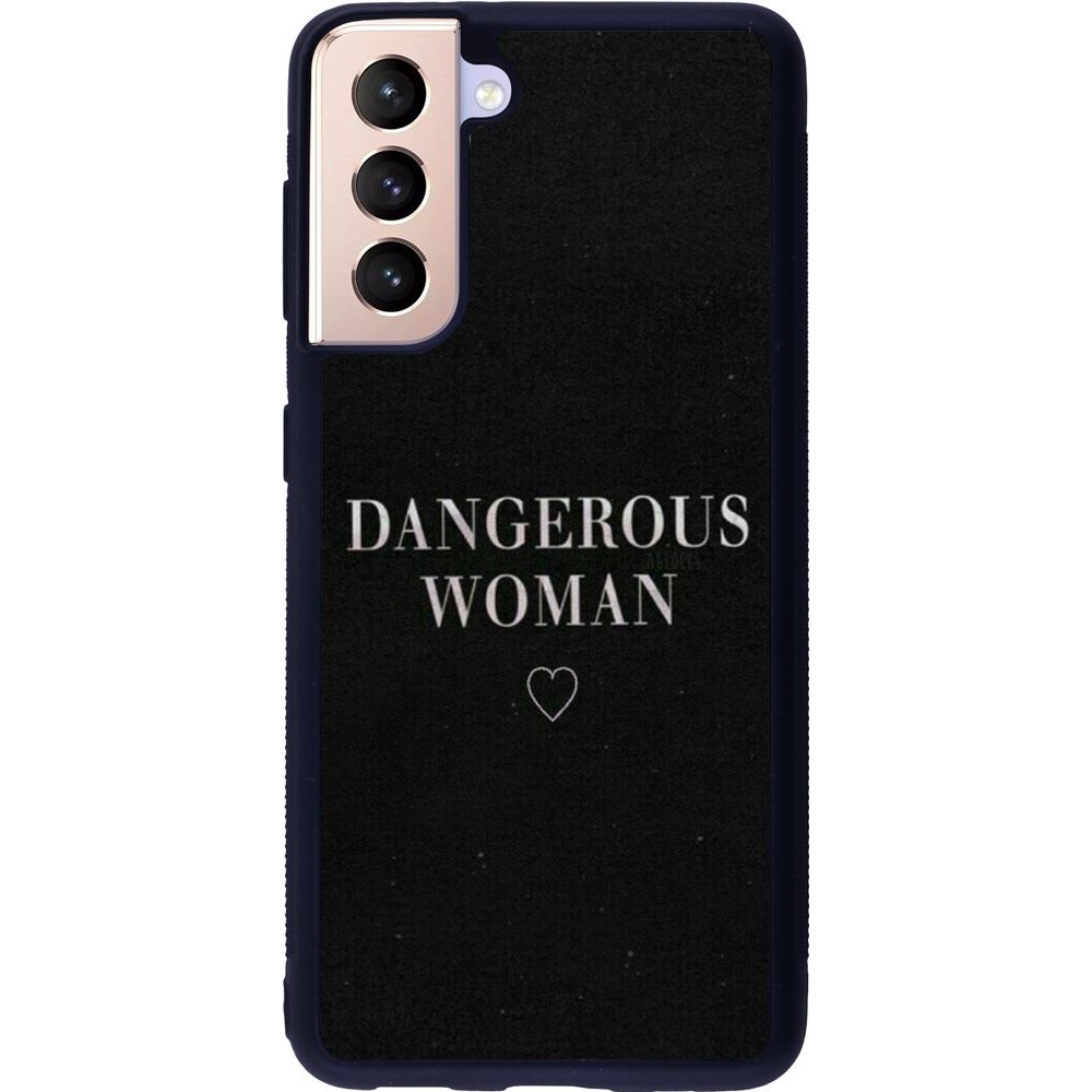 Coque Samsung Galaxy S21 5G - Silicone rigide noir Dangerous woman