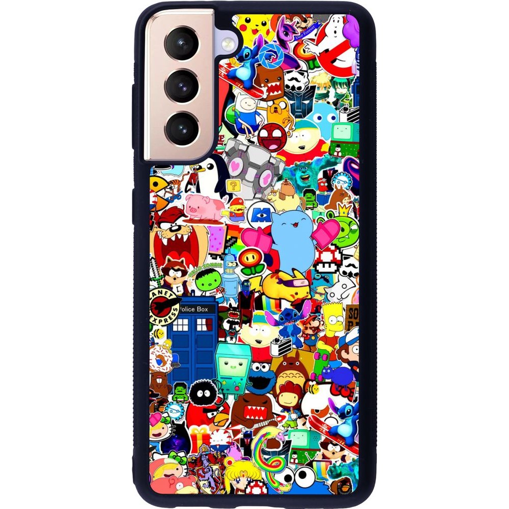 Coque Samsung Galaxy S21 5G - Silicone rigide noir Mixed cartoons