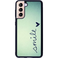 Hülle Samsung Galaxy S21 5G - Silikon schwarz Smile