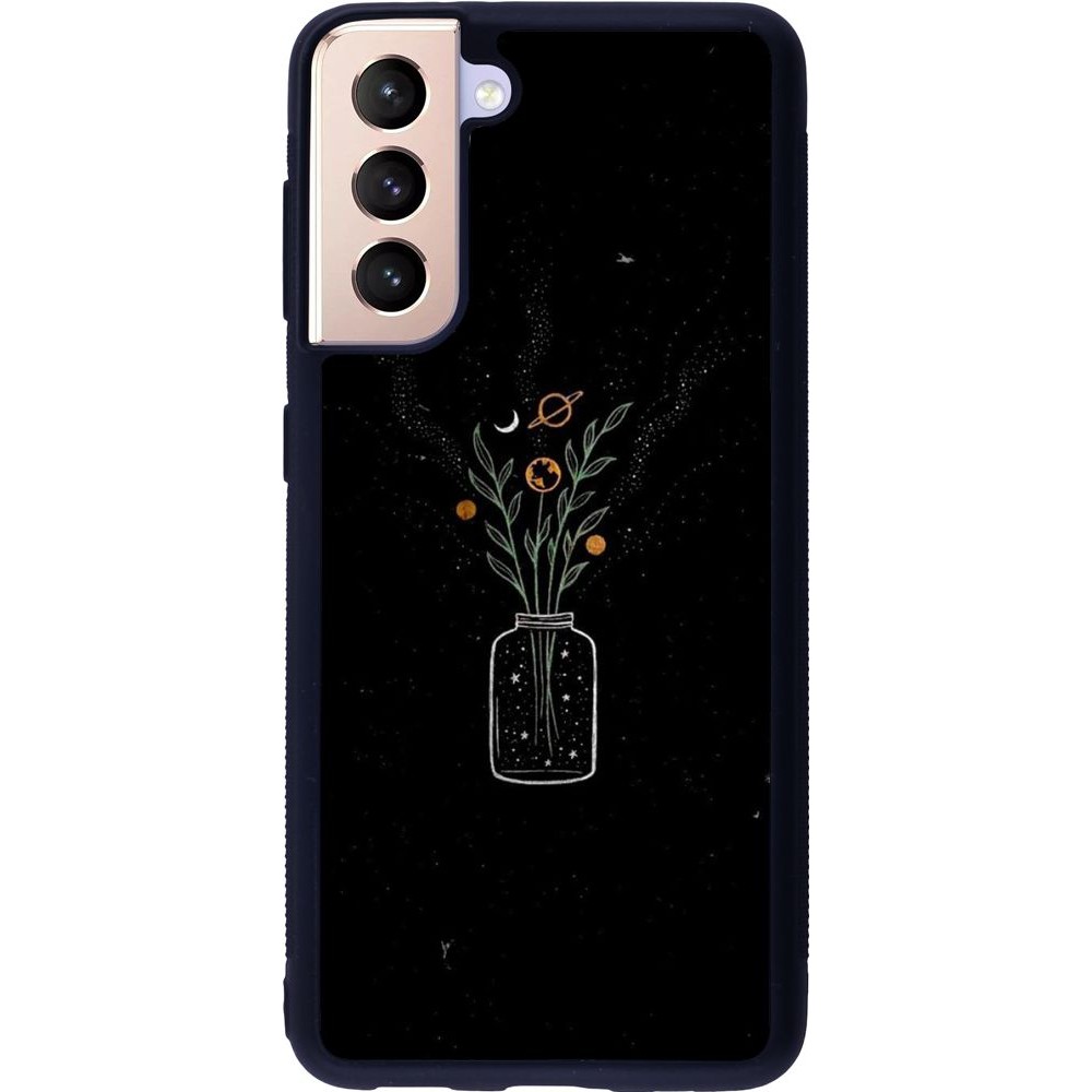 Coque Samsung Galaxy S21 5G - Silicone rigide noir Vase black