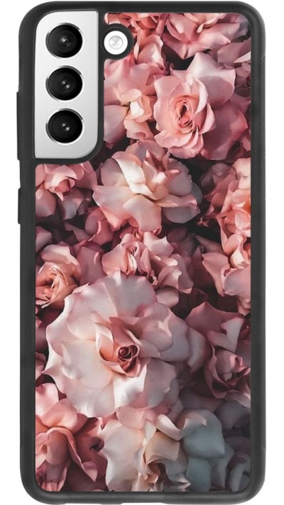 Coque Samsung Galaxy S21 FE 5G - Silicone rigide noir Beautiful Roses