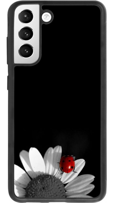 Coque Samsung Galaxy S21 FE 5G - Silicone rigide noir Black and white Cox