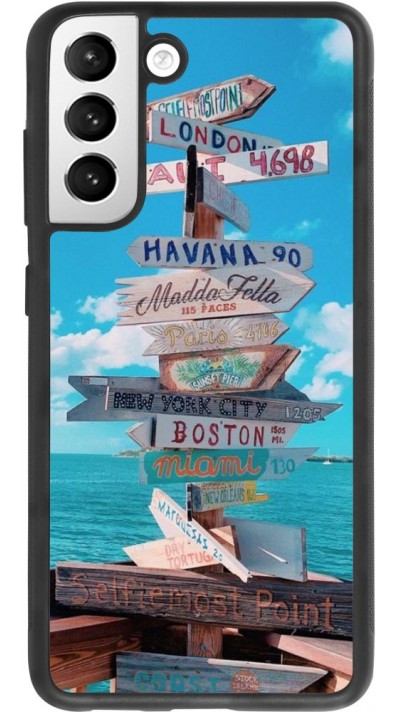 Coque Samsung Galaxy S21 FE 5G - Silicone rigide noir Cool Cities Directions