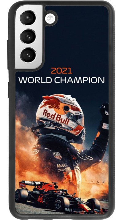 Coque Samsung Galaxy S21 FE 5G - Silicone rigide noir Max Verstappen 2021 World Champion