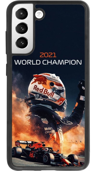 Coque Samsung Galaxy S21 FE 5G - Silicone rigide noir Max Verstappen 2021 World Champion
