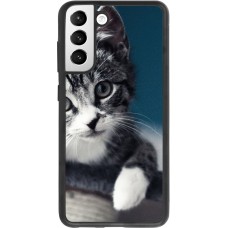 Coque Samsung Galaxy S21 FE 5G - Silicone rigide noir Meow 23