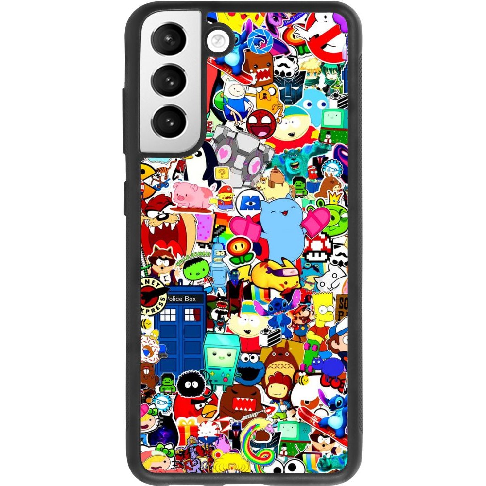 Coque Samsung Galaxy S21 FE 5G - Silicone rigide noir Mixed cartoons