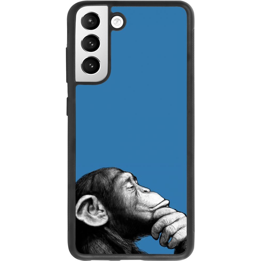 Coque Samsung Galaxy S21 FE 5G - Silicone rigide noir Monkey Pop Art