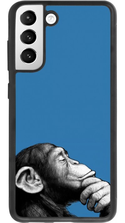 Coque Samsung Galaxy S21 FE 5G - Silicone rigide noir Monkey Pop Art