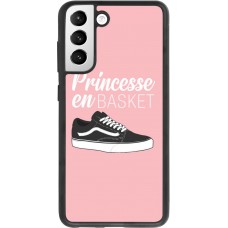 Coque Samsung Galaxy S21 FE 5G - Silicone rigide noir princesse en basket