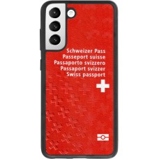 Coque Samsung Galaxy S21 FE 5G - Silicone rigide noir Swiss Passport