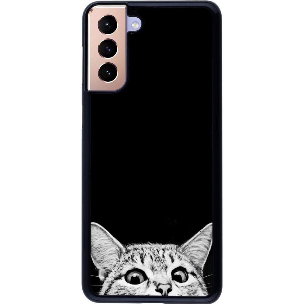Coque Samsung Galaxy S21+ 5G - Cat Looking Up Black
