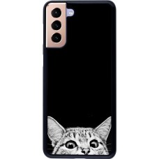 Coque Samsung Galaxy S21+ 5G - Cat Looking Up Black