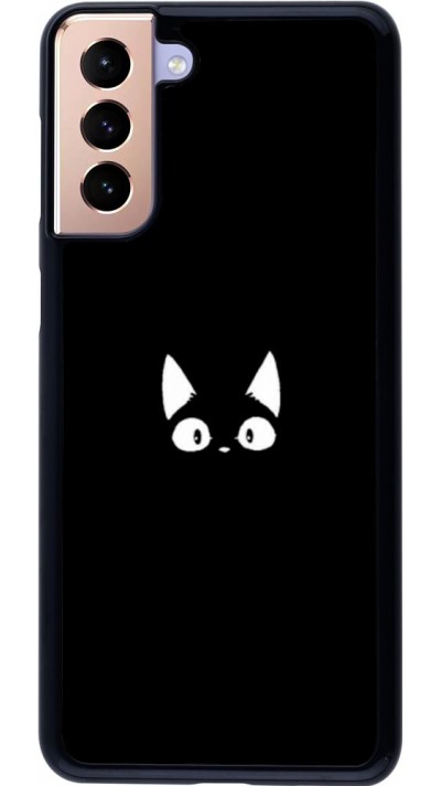 Hülle Samsung Galaxy S21+ 5G - Funny cat on black