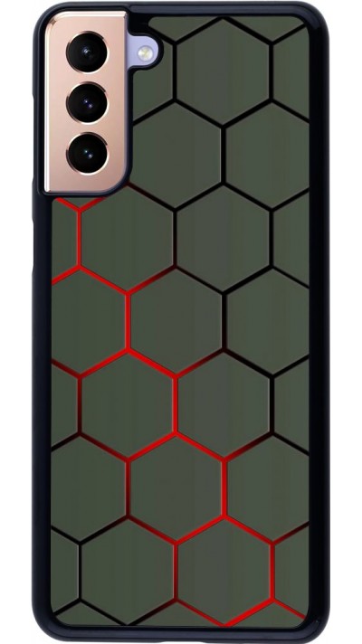 Coque Samsung Galaxy S21+ 5G - Geometric Line red