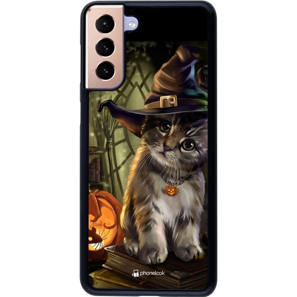 Coque Samsung Galaxy S21+ 5G - Halloween 21 Witch cat