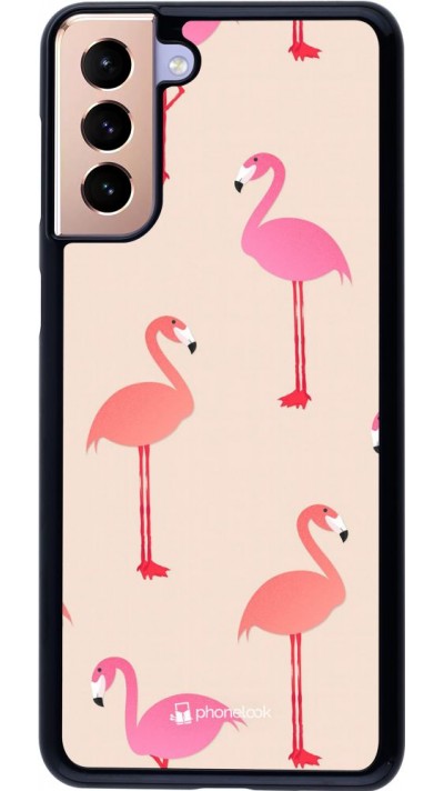 Coque Samsung Galaxy S21+ 5G - Pink Flamingos Pattern