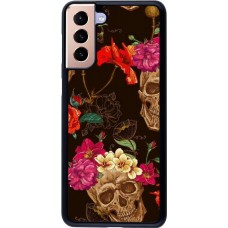 Coque Samsung Galaxy S21+ 5G - Skulls and flowers