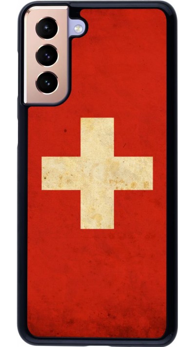 Hülle Samsung Galaxy S21+ 5G - Vintage Flag SWISS