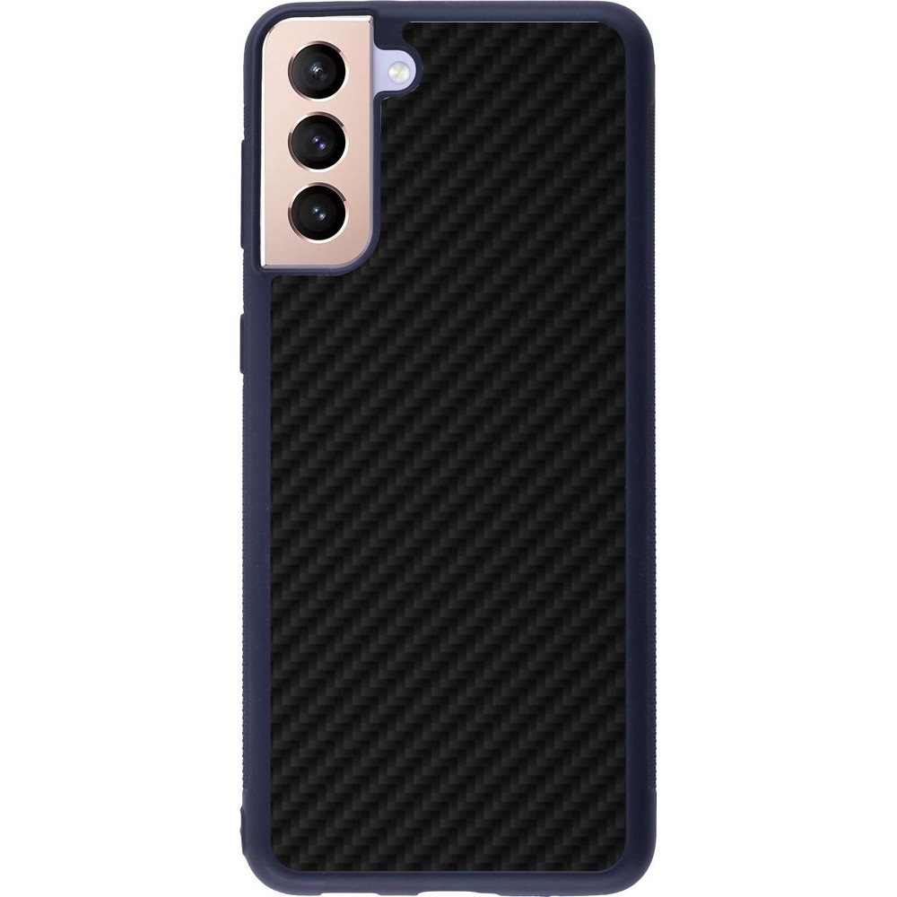 Hülle Samsung Galaxy S21+ 5G - Silikon schwarz Carbon Basic