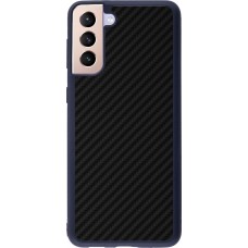 Coque Samsung Galaxy S21+ 5G - Silicone rigide noir Carbon Basic