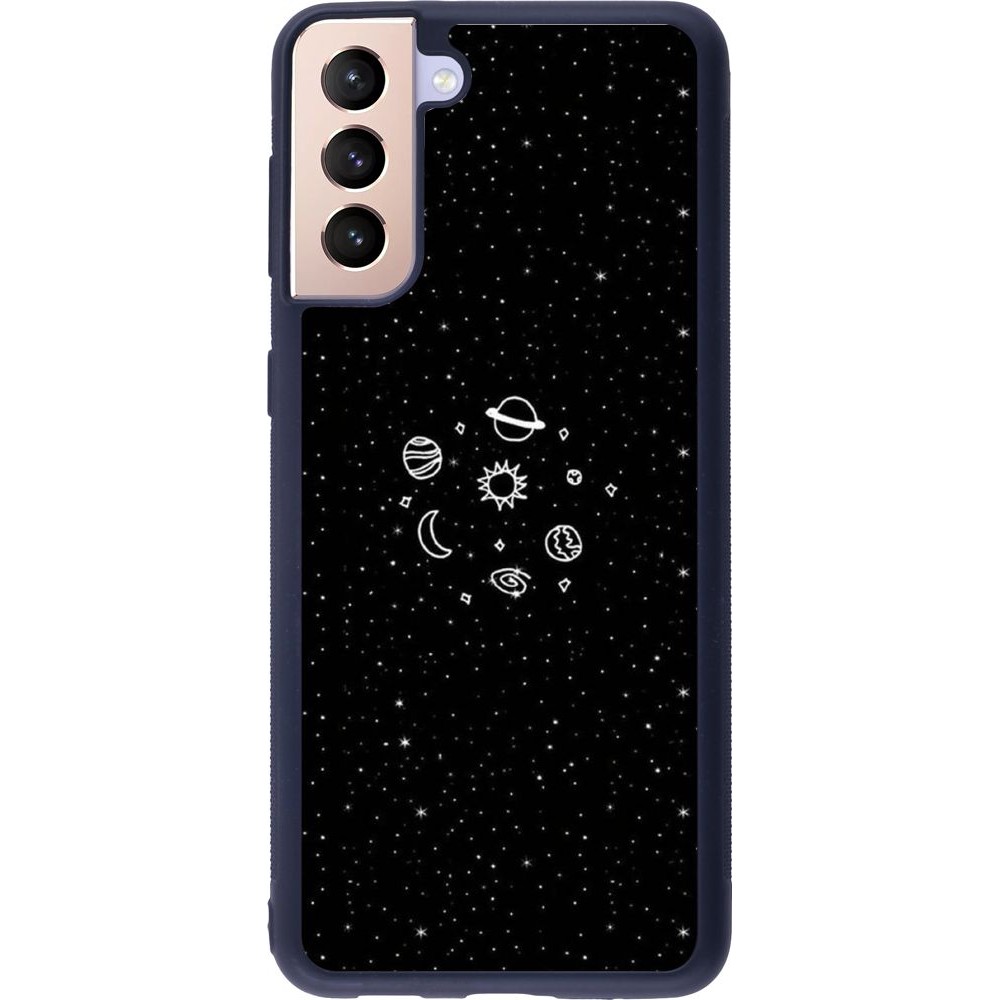 Coque Samsung Galaxy S21+ 5G - Silicone rigide noir Space Doodle