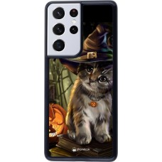 Hülle Samsung Galaxy S21 Ultra 5G - Halloween 21 Witch cat