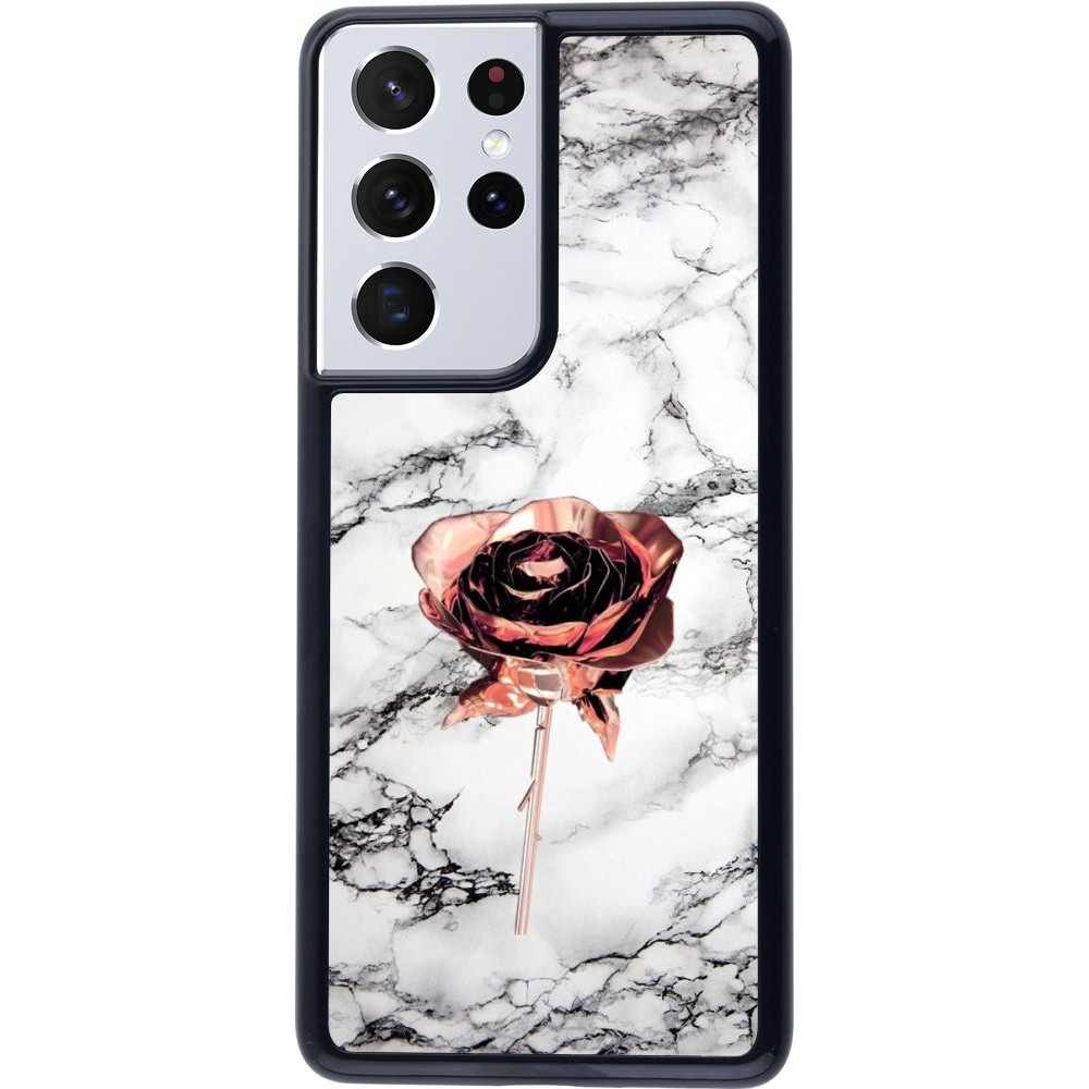 Hülle Samsung Galaxy S21 Ultra 5G - Marble Rose Gold
