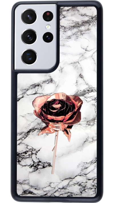 Hülle Samsung Galaxy S21 Ultra 5G - Marble Rose Gold
