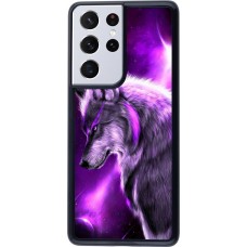 Coque Samsung Galaxy S21 Ultra 5G - Purple Sky Wolf