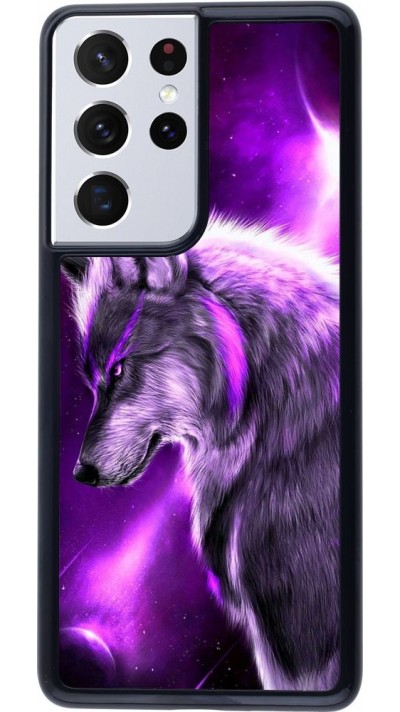 Coque Samsung Galaxy S21 Ultra 5G - Purple Sky Wolf
