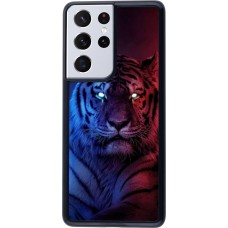Coque Samsung Galaxy S21 Ultra 5G - Tiger Blue Red