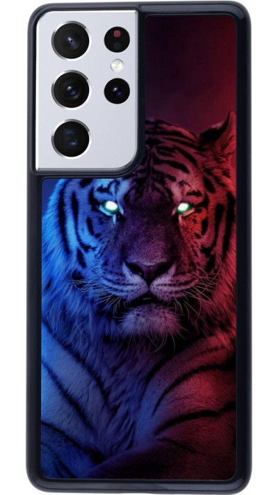Coque Samsung Galaxy S21 Ultra 5G - Tiger Blue Red