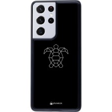 Coque Samsung Galaxy S21 Ultra 5G - Turtles lines on black