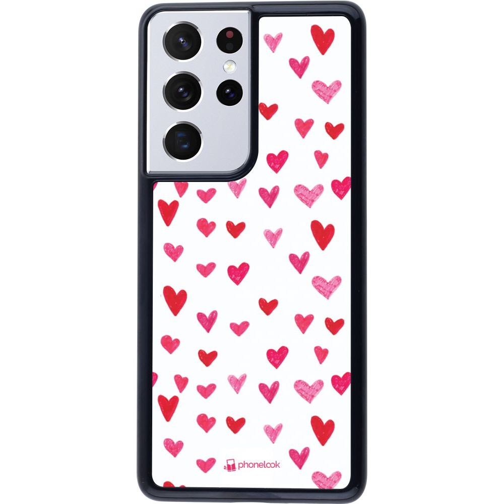 Hülle Samsung Galaxy S21 Ultra 5G - Valentine 2022 Many pink hearts