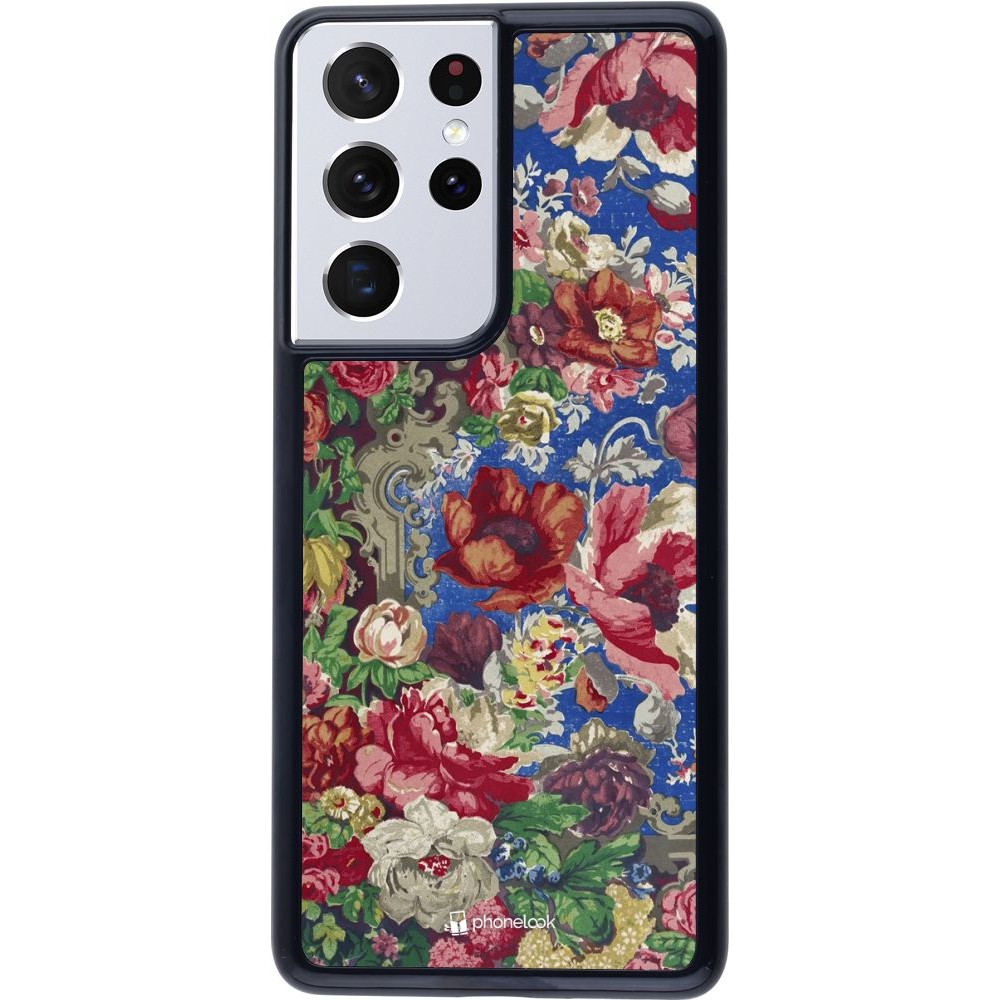 Coque Samsung Galaxy S21 Ultra 5G - Vintage Art Flowers