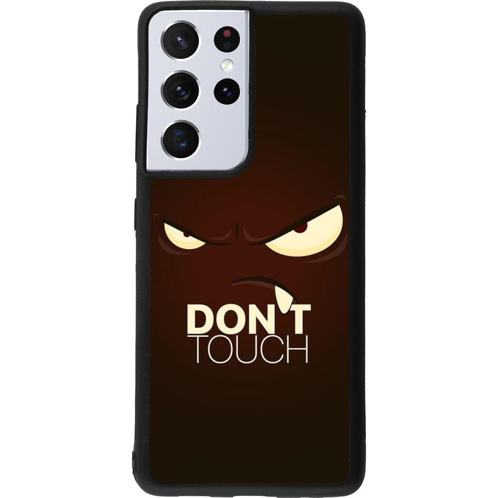 Coque Samsung Galaxy S21 Ultra 5G - Silicone rigide noir Angry Dont Touch