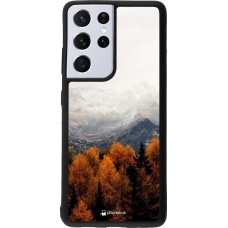 Coque Samsung Galaxy S21 Ultra 5G - Silicone rigide noir Autumn 21 Forest Mountain