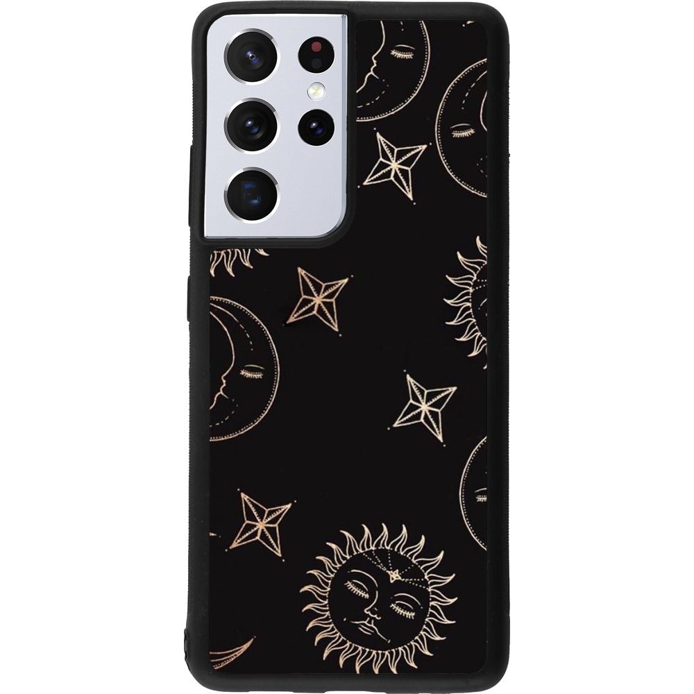 Coque Samsung Galaxy S21 Ultra 5G - Silicone rigide noir Suns and Moons