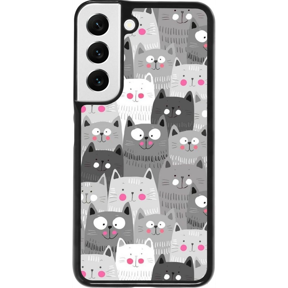 Coque Samsung Galaxy S22 - Chats gris troupeau