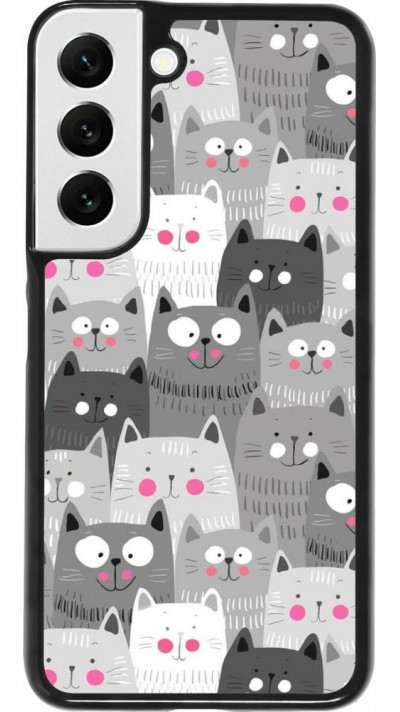 Coque Samsung Galaxy S22 - Chats gris troupeau
