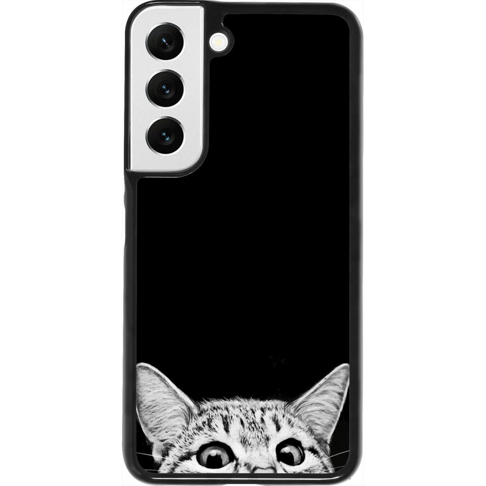 Coque Samsung Galaxy S22 - Cat Looking Up Black