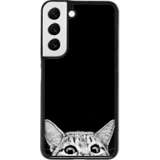 Coque Samsung Galaxy S22 - Cat Looking Up Black