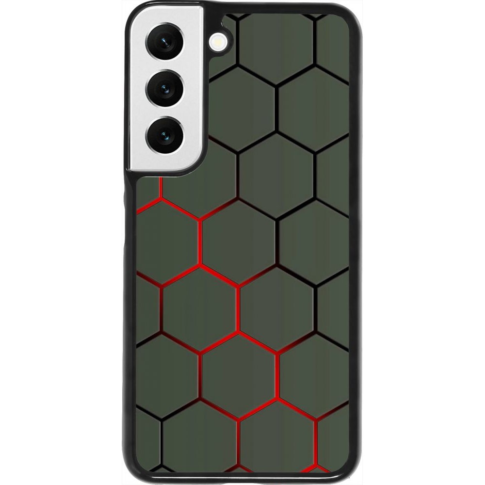 Coque Samsung Galaxy S22 - Geometric Line red